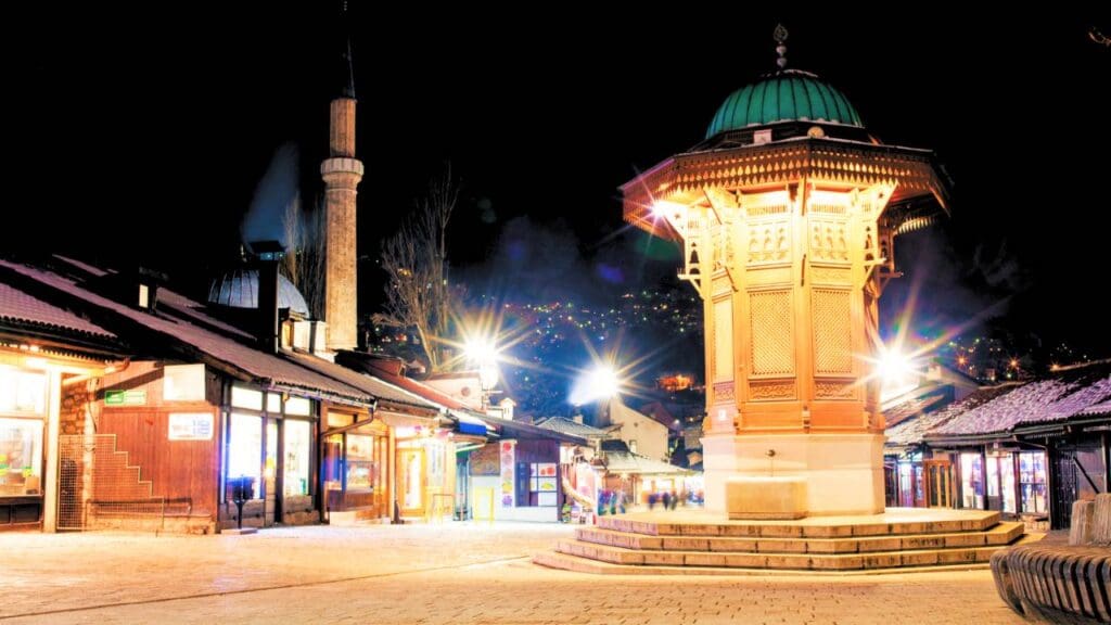Sebilj Brunnen (Fountain) Bascarsije Sarajevo walking tour